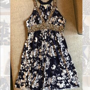 Velvet brand dress with sequin detailing